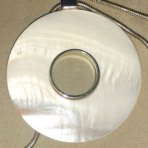 Mother of Pearl Disc Necklace